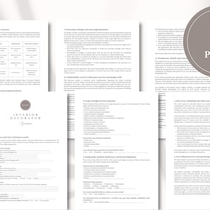 Interior Decorator Contract Template for Client Projects and Design Services, Ideal for Residential, Staging, or E-Design Work image 2