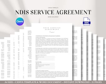NDIS Service Agreement Template | Comprehensive Disability Support Contract with Participant Rights, Provider Duties, Complaints Process