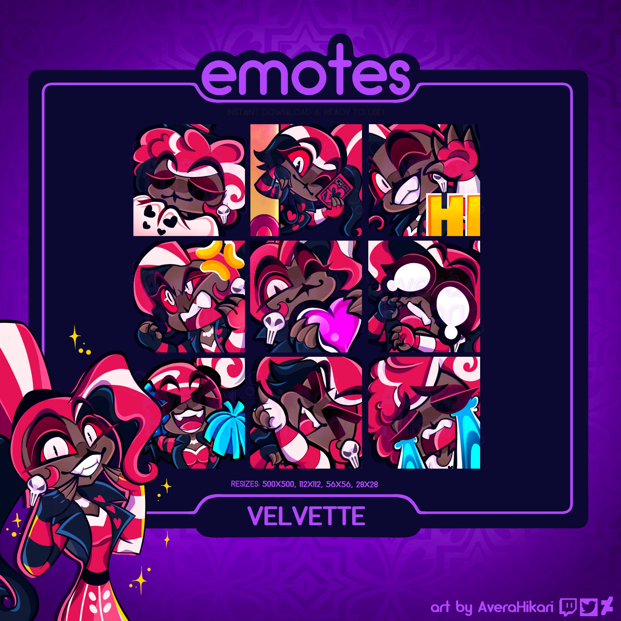 ハズビン ホテル / ベルベット シリーズ 1 エモート パック (9