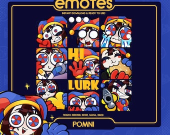 TADC Pomni Serie 1 Emote Paket (9) DISCORD & TWITCH Emotes