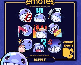 TADC Bubble Serie 1 Emote Paket (9) DISCORD & TWITCH Emotes