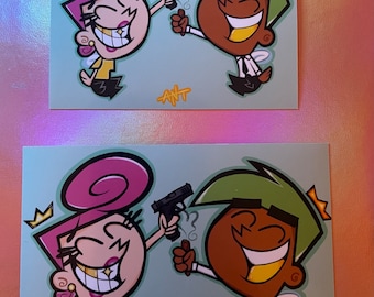 Fairly Odd Parents | Weatherproof Glossy Sticker