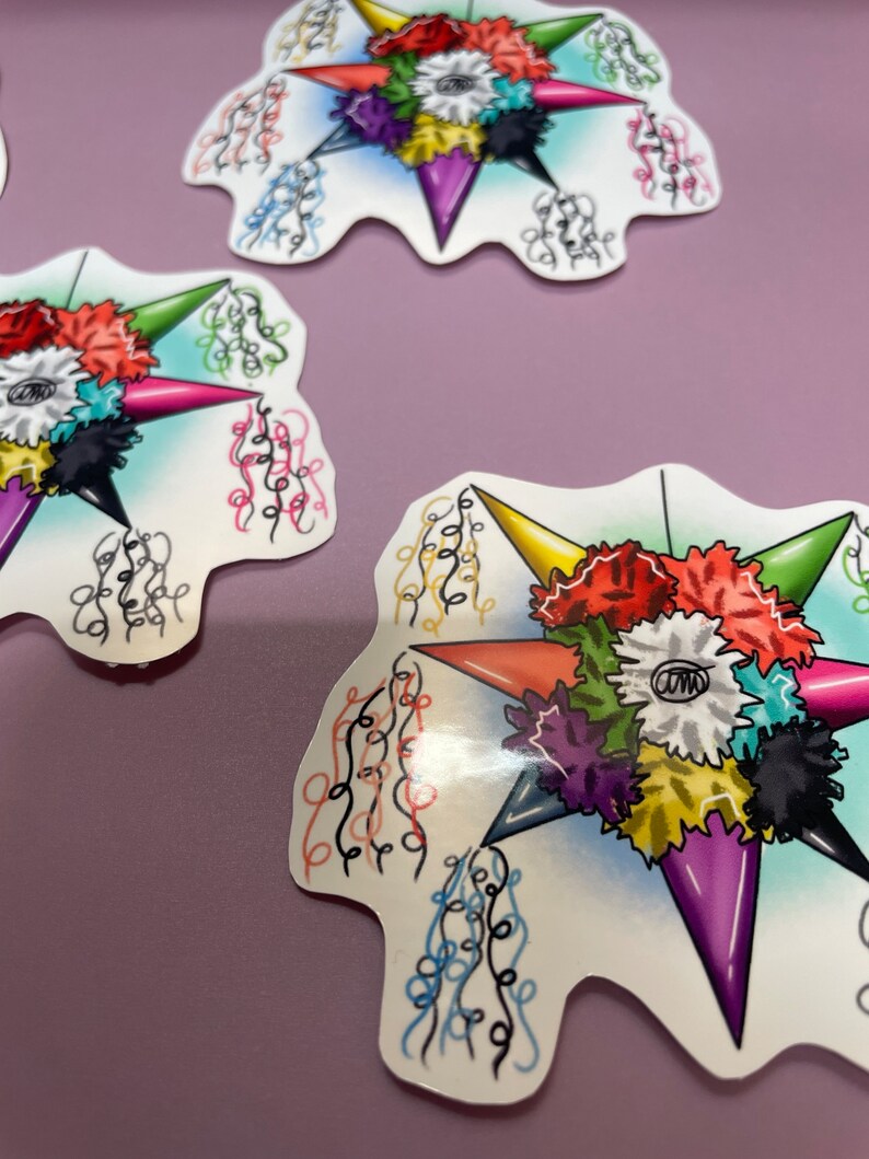 Colorful Birthday Piñata | Weatherproof Glossy Sticker - Etsy