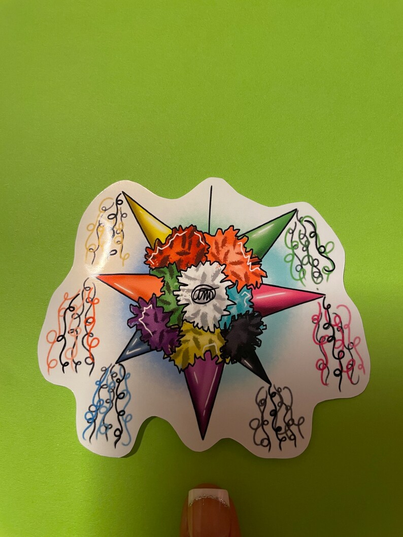 Colorful Birthday Piñata | Weatherproof Glossy Sticker - Etsy