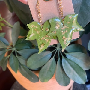 Golden Leaf | Long Dangle earrings