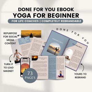 Yoga for Beginners Done For You Ebook, Coaching Program for Yoga Coaches, Health Coach, Spiritual Coach, Wellness Coach, Meditation Coach