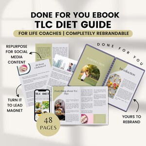 TLC Diet Guide for Health Coach, Done For You Ebook for Weight loss, Fitness Coach, Weight management specialist, Wellness Coach