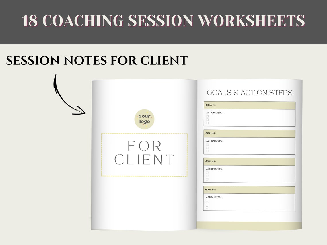 Coaching Session Worksheet Coach Form Planner Client Form Action Plan ...