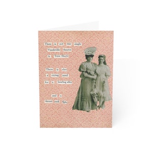 Terre Haute - Carte de voeux vierge drôle, sarcastique, vintage | Carte de 5 x 7 po. |  Enveloppes blanches A-7 (5,25 x 7,25 pouces) (1, 10, 30 et 50 pièces)