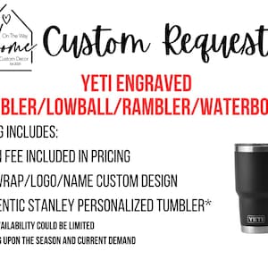 Al la Carte | YETI Tumbler | Custom Tumbler with Handle | Personalization Available | Engraved | Gift