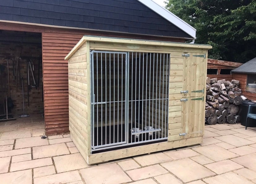 Large Wooden Outdoor Dog Kennel Etsy
