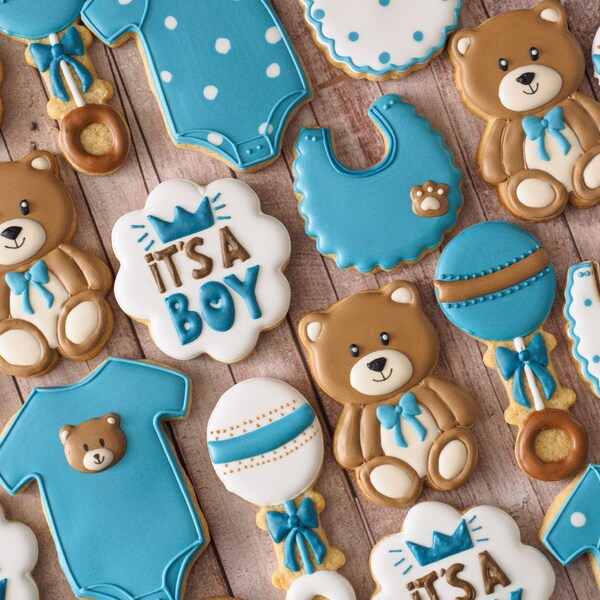 Baby Boy Cookies Etsy