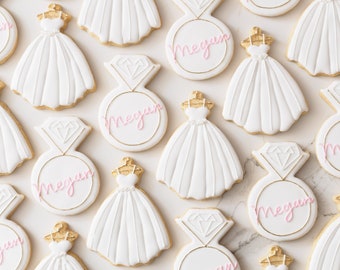 Bridal Shower Cookies / Engagement Party Cookies / Wedding Cookies