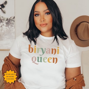 Biryani Queen, Funny Desi T-Shirt, Biryani T-Shirt, Diwali Gift, Funny Indian Shirt