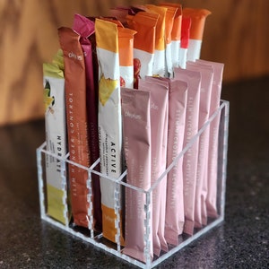 Powdered Drink Packet Organizer - 4 Slot Compact Design - FREE SHIPPING