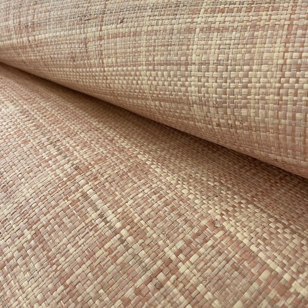 Pink Grasscloth Wallpaper Etsy