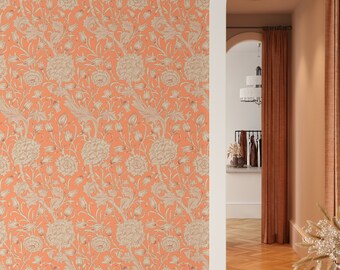 Peel and Stick wallpaper, William Morris, Removable Wallpaper, traditional Wallpaper #3485