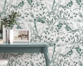 Botanical Wallpaper Peel and Stick Wallpaper - Removable Self Adhesive and Traditional wallpaper #3467