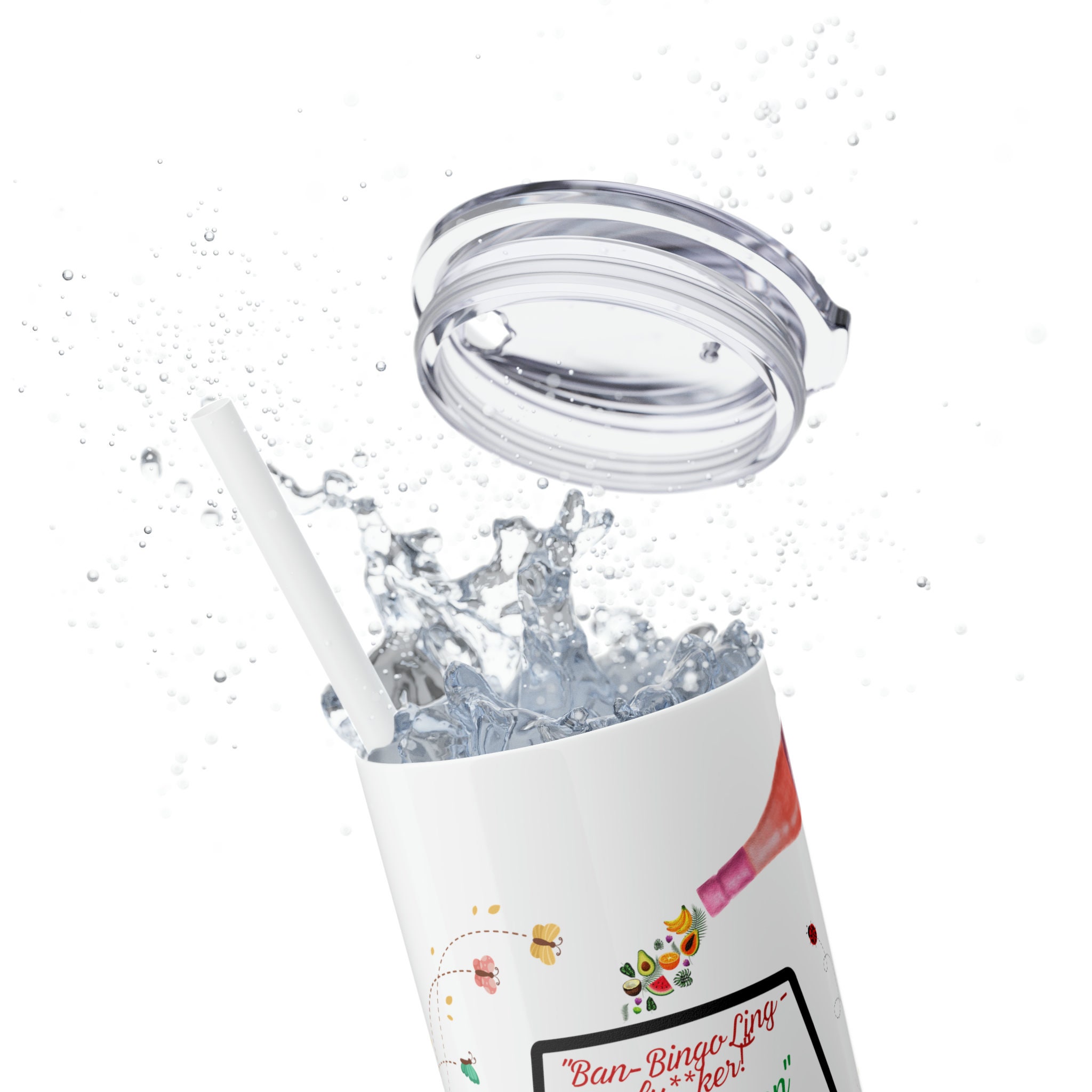 Schitt's Creek, Herb Ertlinger, Moira Rose Skinny Tumbler With Straw