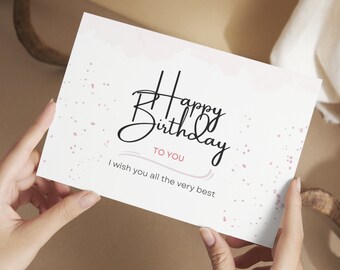 Printable Digital Birthday Card, Birthday gift, Perfect for Celebrating Special Occasions, Ideal Birthday Gift