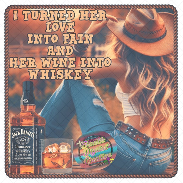 WINE INTO WHISKEY Tucker Wetmore sublimation, Jack Whiskey png, Whiskey digital Dtf, TikTok viral music png, Tucker Wetmore music png digita