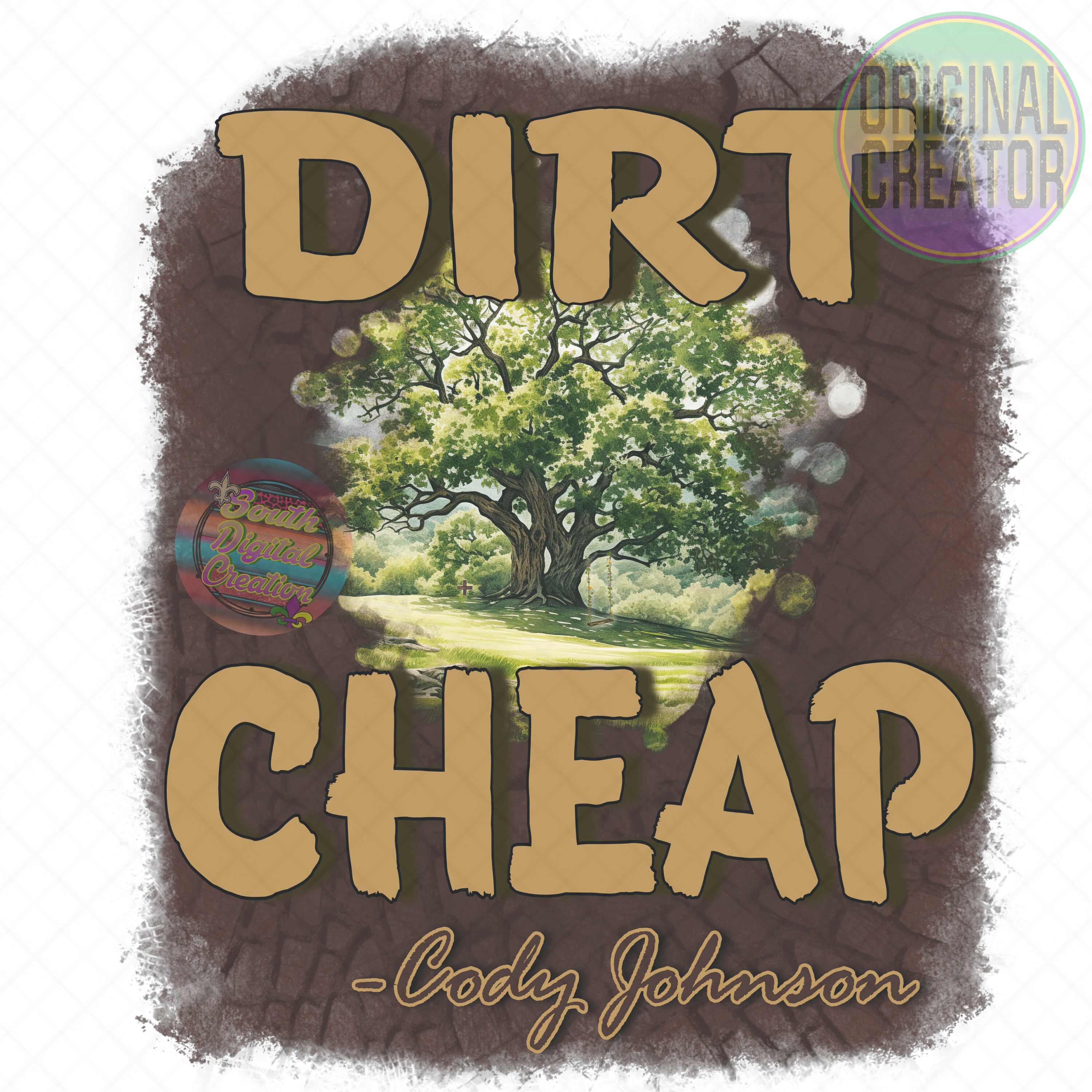 Cody Johnson DIRT CHEAP SUBLIMATION, Cody Johnson Music Digital Png Dtf