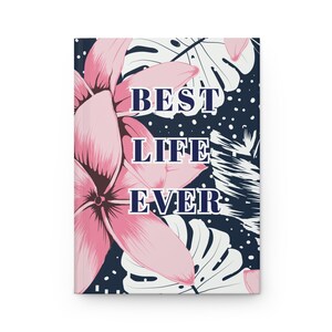 Cuaderno "La mejor vida de todos los tiempos", diario de tapa dura azul y rosa de 150 páginas, recuerdo de puntos y hojas, regalo para delegar en el bautismo, su madre, su hermana, niña pionera