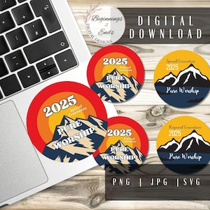 2025 Convention Printable | Sofort Download Aufkleber, Geschenk für Delegierte Taufe, DIY Button Pin, Special & Regions Print at home Andenken