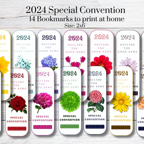 Special Convention 2024 Bookmark| Instant Download Gift for Convention 2024 Digital Printable | Philadelphia Pennsylvania Special Convention