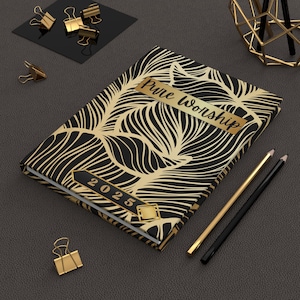 2025 Convention Notebook | Gold & Black Landscape Hardcover Journal | 150 pages Pure Worship Convention Notebook | Christian Souvenir Gift