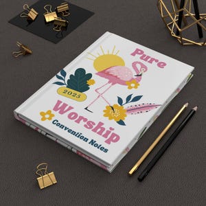 Cuaderno de la Convención 2025, Diario de tapa dura Flamingo, Adoración pura, papelería de 150 páginas, regalo de bautismo para delegada, mamá, hermana, amiga, tía, niña y niño