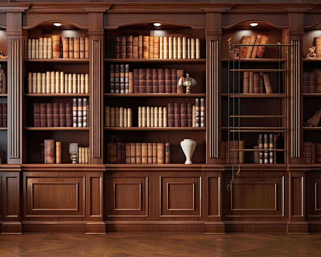 Bookshelves Zoom Background Microsoft Teams Office Bookcase Etsy