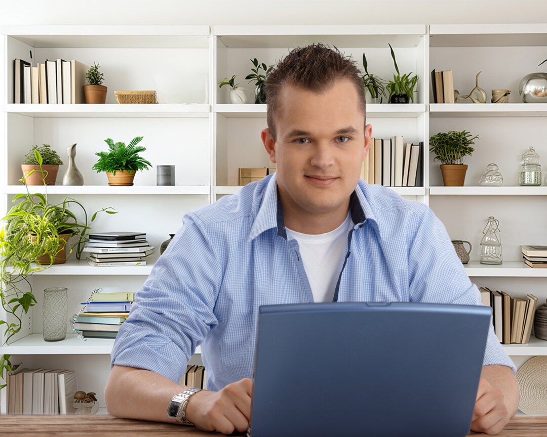 White Bookshelf Zoom Virtual Background Etsy