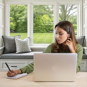 Zoom Background Home Office Virtual Meeting Background Summer Professional Office Background Window Teams  Backdrop Summer Office Background
