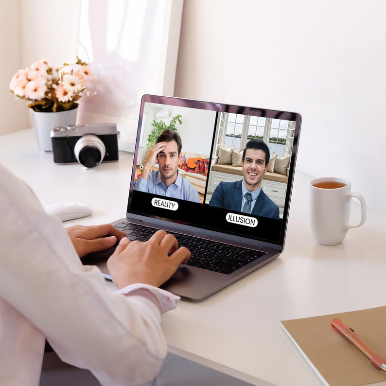 Remote Backdrop Zoom Beach Background Office, Remote Work Backdrop, Virtual Meeting ...