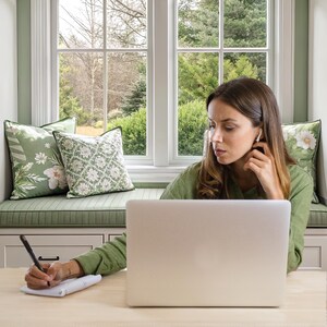 Zoom Professional Background Home Office Virtual Meeting Background Boho Office Background Window Teams Backdrop Summer Office Background