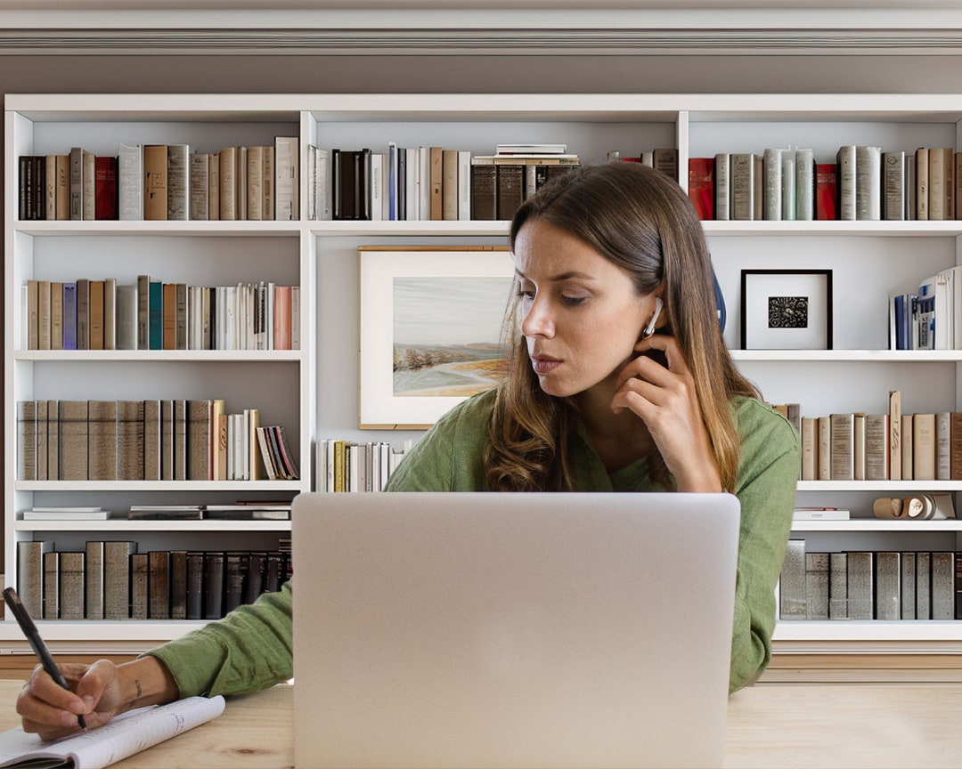 White Bookcase Background, Virtual Meeting Backdrop Zoom Home Office, Microsoft Teams, Google