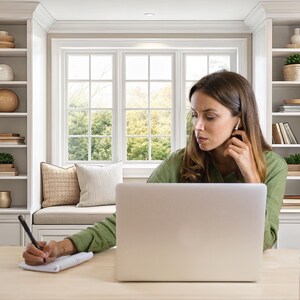 Zoom Video Call Interview Backdrop   Home Office Background Backdrop for Teams Virtual Office Summer Background Window Backdrop