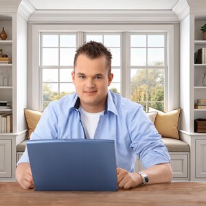 Zoom Video Call Interview Backdrop   Home Office Background Backdrop for Teams Virtual Office Summer Background Window Backdrop
