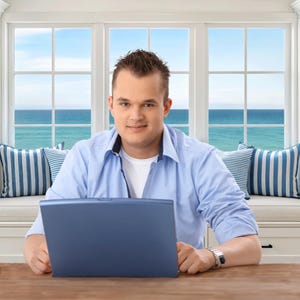 Zoom Beach Home Office Virtual Background Meeting Backdrop, Therapy Office Backdrop, Teams Background, Zoom Virtual Office Background