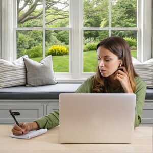 Zoom Background Home Office Virtual Meeting Background Spring Professional Office Background Window Teams  Backdrop Summer Office Background