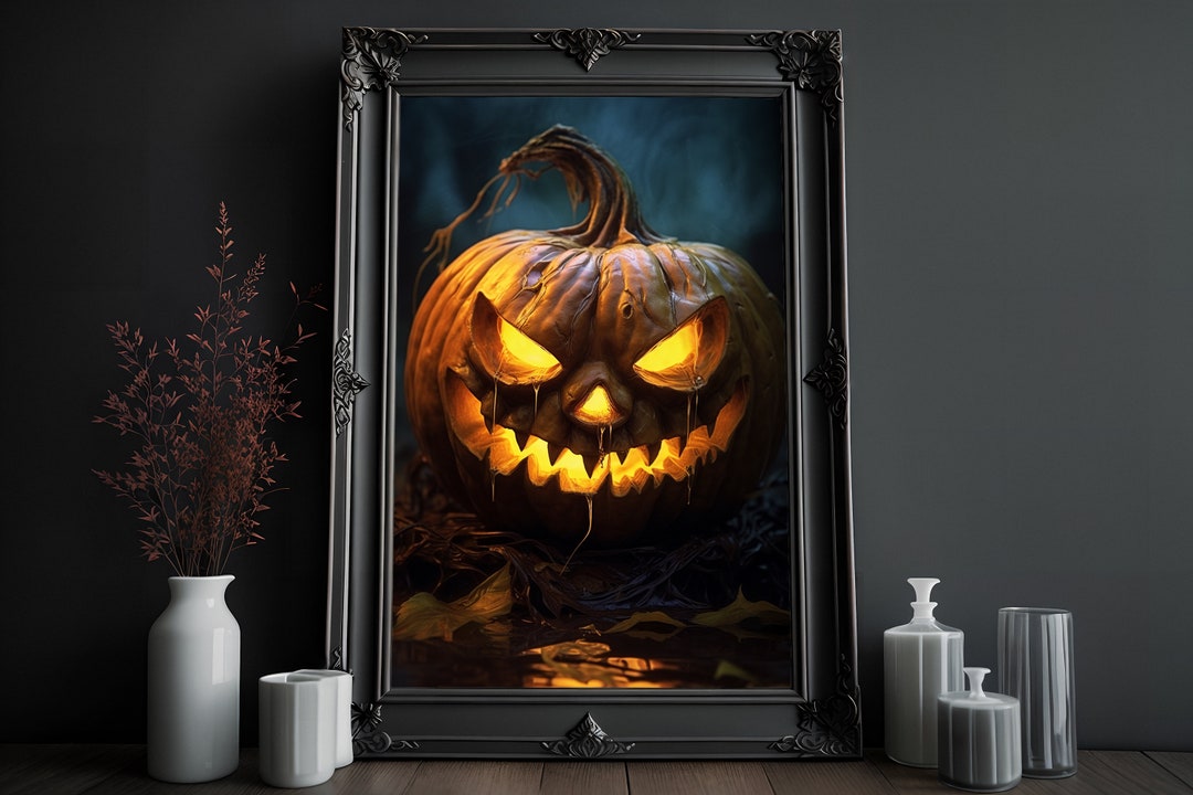 Jack O Lantern Poster Dark Romantic Pumpkin Creepy Ghost - Etsy UK
