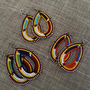 Maasai Beaded Earrings | African Beaded Earrings - Various Colors/Styles
