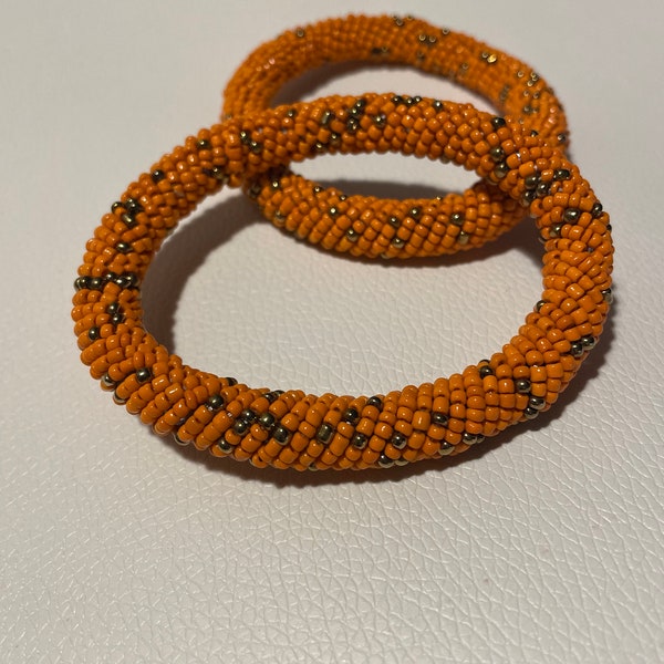 Bracelets-joncs en perles Massaï | Bracelet africain de perles