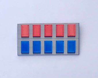 Imperial Rank Badge - Commander Of A Task Force- Star Wars Officer Costume - Push Button