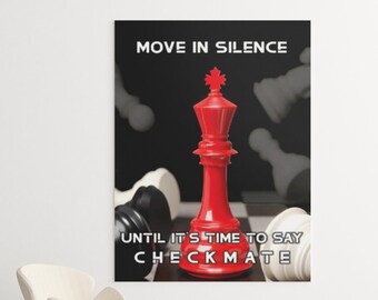 Move in Silence Poster or Canvas - Motivational Quotes Art, Inspirational Art, Positive Affirmation, Inspirational Print, Entrepreneur Art