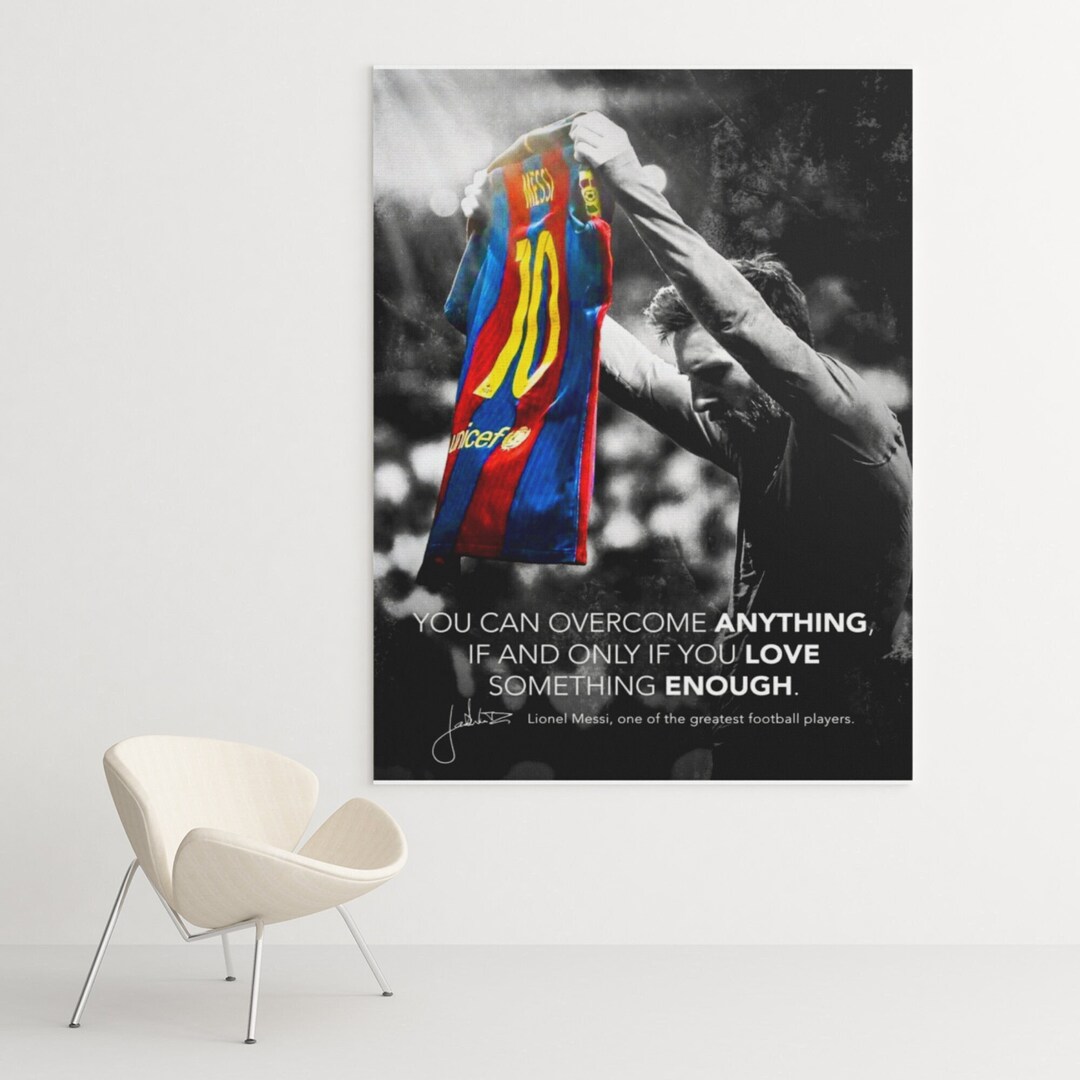Lionel Messi Quote Canvas or Poster Office Art Motivational - Etsy