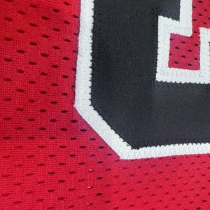 NWT Michael Jordan Nike Authentics White Tag Chicago Bulls Red Away Jersey 36 S image 7