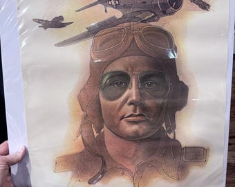 VTG 1940s/50s WW2 Ray-Ban Sunglasses Aviator Poster Advertisement NICE! S9683