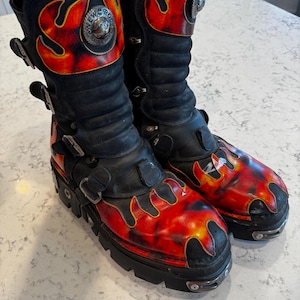 Vintage New Rock Boots Men - Etsy